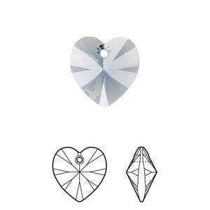 Drop 2pk denim blue, Crystal Passions&reg; 14mm pendant heart 6228