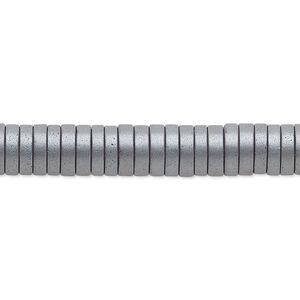 Hemalyke&trade; 1pkg1, matte electroplated heishi bead 8 inch 4x1mm