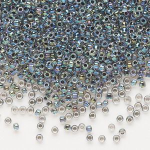 Seed bead, Dyna-Mites&trade;, glass 1pkg0.5kg, #11 round, translucent inside dyed color rainbow lilac (324 11/0 RR)