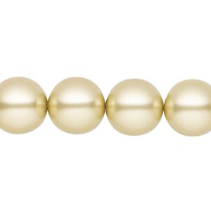 Pearl 10pk vanilla, Preciosa Czech crystal 12mm round