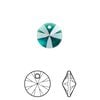 Drop 144pk emerald, Swarovski&reg; 12mm pendant mini disk 6428 image number 0