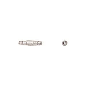 Bead 1pkg8 sterling silver, 11x3mm wrapped melon / sun, antiqued Hill Tribes