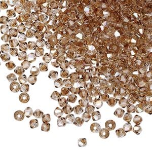 Bead 144pk crystal celsian, Preciosa Czech crystal 3mm bicone