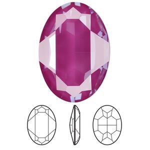 Fancy stone 1pk crystal orchid ignite LacquerPRO, Crystal Passions&reg; 30x22mm oval 4127
