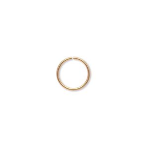 Jump ring 1pkg500 gold-plated, 10mm round, 20 gauge / 8.4mm inside diameter / brass