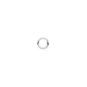 Jump ring 1pkg20 sterling silver, 6mm soldered closed round, 19 gauge / 4.3mm inside diameter