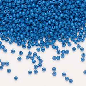 Seed bead, Preciosa Ornela Czech glass, pkg/500g, #11 rocaille, opaque denim blue, (33210).
