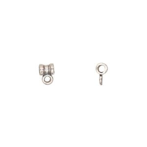 Bead 1pkg1 sterling silver, 5x3mm tube / closed loop, JBB Findings