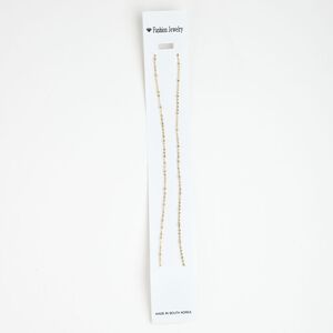 Chain 1pkg1 cable, 1.5mm / 2x1mm rondelle, gold-finished brass 18 inch