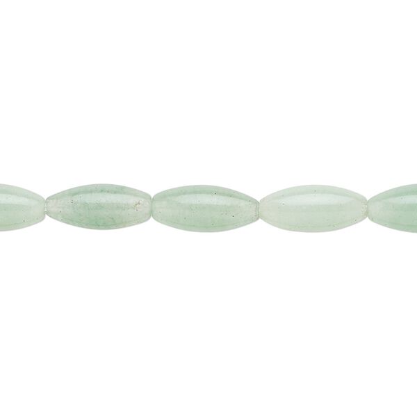 Green aventurine 1pkg1, oval bead natural 15.5-16 inch 12x5mm image number 0