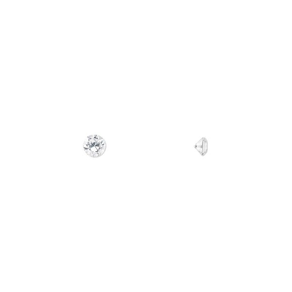 Gem, cubic zirconia, white, 2.75mm faceted round, Mohs hardness 8-1/2. Sold per pkg of 20. image number 0