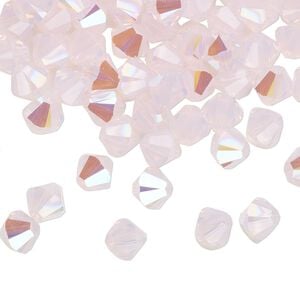 Bead 360pk rose water opal shimmer, Swarovski&reg; 6mm XILION bicone 5328
