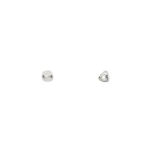 Bead 1pkg4 sterling silver, 3x3mm triangle rondelle, Hill Tribes