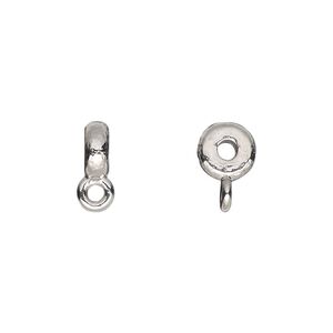 Bead, TierraCast&reg;, white bronze-plated pewter (tin-based alloy), 8x3mm hammered rondelle with closed loop. Sold per pkg of 20.