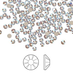 Flat back 1440pk light sapphire opal AB foil back, Preciosa MAXIMA Czech crystal rhinestone 2.5-2.7mm chaton rose round SS9