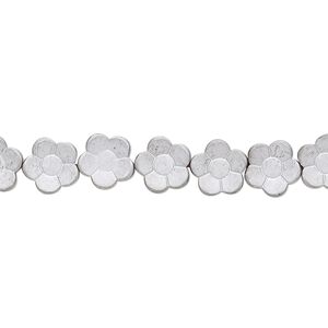 Hemalyke&trade; 1pkg1, matte electroplated flower bead 15.5-16 inch 8x8mm