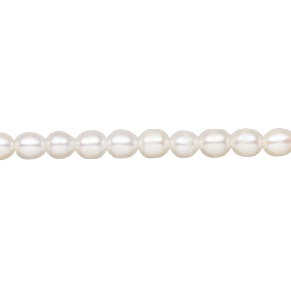 Freshwater pearl 1pkg1, semi-round, 15 inch white 4-5mm cultured image number 0