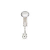 Ear wire 1pkg100, earclip converter, silver-plated brass / silicone, 16mm fishhook with 10mm barrel, fits up to 20 gauge earstud, 50 pair image number 3