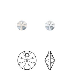 Drop 12pk crystal blue shade, Crystal Passions&reg; 6mm pendant mini disk 6428
