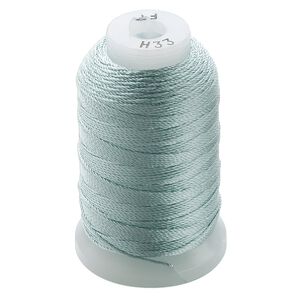 Thread, Purely Silk&trade;, pale green, size FF. Sold per 115-yard spool.