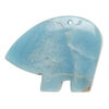Amazonite 1pkg1, top-drilled or half-drilled Zuni-style bear focal natural, 39x25mm-43x30mm image number 1