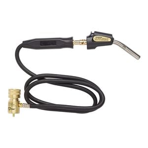 Torch hose set, EUROTOOL&reg; HANDY Flame II&trade;, steel / rubber / brass, black, 5-feet long with regulator and handpiece. Sold per set.