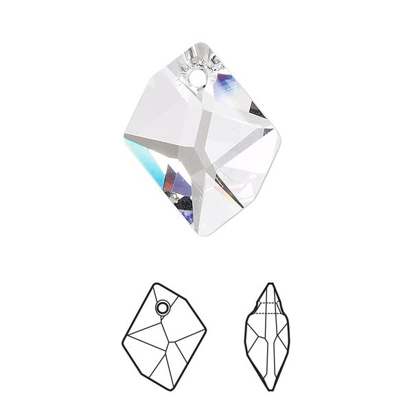 Drop 72pk crystal, Swarovski&reg; 20x16mm pendant cosmic 6680 image number 0