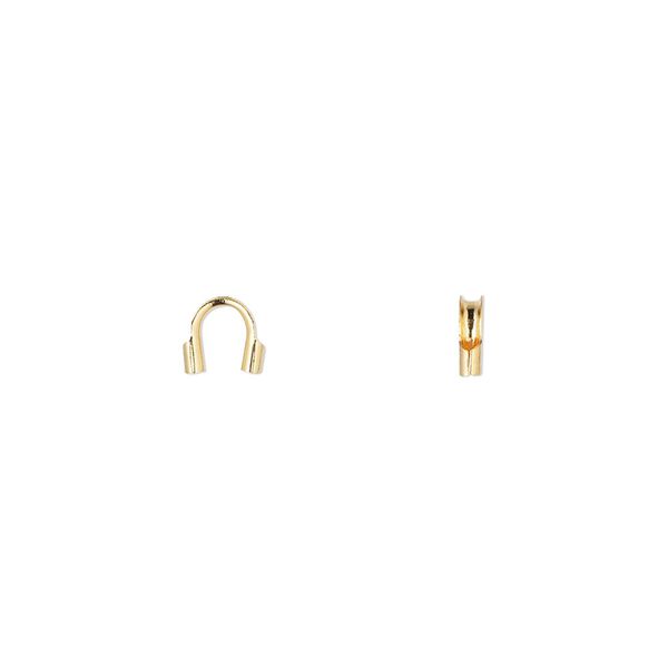Wire protector, Accu-Guard&trade;, gold-plated brass, 5mm tube. Sold per pkg of 500. image number 0