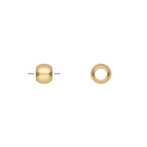 Bead 1pkg10 gold-plated, 6x5mm rondelle, brass / satin