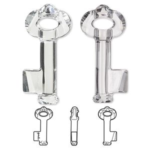 Focal 1pk crystal, Crystal Passions&reg; 30x13.5mm pendant key to open the forest 6918