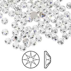 Flat back 144pk crystal foil back, Crystal Passions&reg; 3.8-4mm rose round SS16 2088