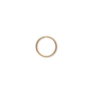 Jump ring 1pkg100 gold-plated, 10mm round, 20 gauge / 8.4mm inside diameter / brass