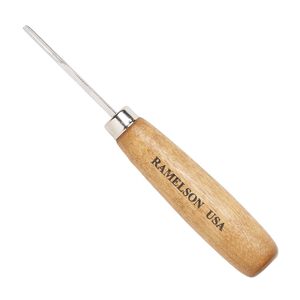 Micro carving tool, Ramelson USA&reg;, wood and steel, brown, 5 inches with 1.5mm pre-sharpened gouge. Sold individually.
