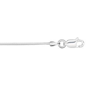 Chain 1pkg1 sterling silver cable, 1mm / lobster claw clasp, Gossamer&trade; 18 inch