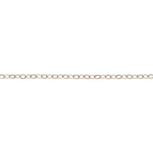 Chain 1pkg1 14Kt rose gold-filled cable, 1.7mm flat, Gossamer&trade; 5 foot unfinished