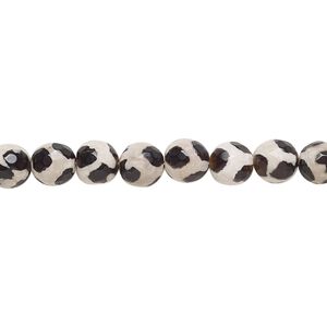 Agate 1pkg1, faceted round bead 8 inch 6mm
