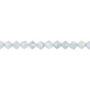 Aquamarine 1pkg1, faceted bicone bead 15.5-16 inch 4mm