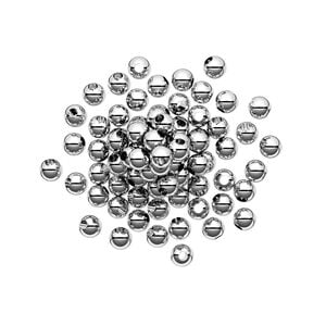 Bead 1pkg50 sterling silver, 3mm seamless round