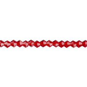 Bead 1pk transparent red, Celestial Crystal&reg; 4mm bicone 15.5-16 inch