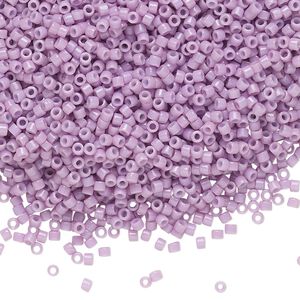 Seed bead, Delica&reg;, glass, pkg/250g, #11 round, Duracoat&reg; opaque outside dyed light thistle (DB-2136).