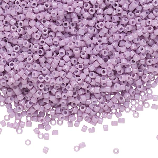 Seed bead, Delica&reg;, glass, pkg/250g, #11 round, Duracoat&reg; opaque outside dyed light thistle (DB-2136). image number 0