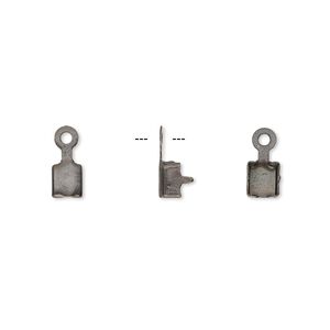 Cupchain connector 1pkg50 gunmetal-finished, 4.5mm / fits 4mm cupchain, brass