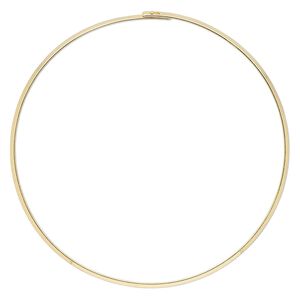 Chain 1pkg1 gold-plated flat, 3mm / locking ends, brass 16 inch