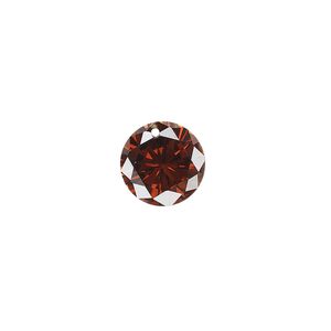 Drop, cubic zirconia, brown, 12mm hand-faceted round, Mohs hardness 8-1/2. Sold per pkg of 2.
