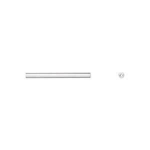 Bead 1pkg1troyoz sterling silver, 19x1.5mm tube