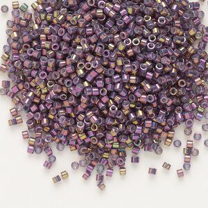 Seed bead, Delica&reg;, glass, pkg/250g, #11 round, opaque metallic gold iris thistle (DB-1014).