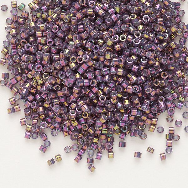 Seed bead, Delica&reg;, glass, pkg/250g, #11 round, opaque metallic gold iris thistle (DB-1014). image number 0