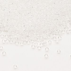 Seed bead, Dyna-Mites&trade;, glass, pkg/1/2kg, #11 round, transparent clear, (4 11/0 RR).