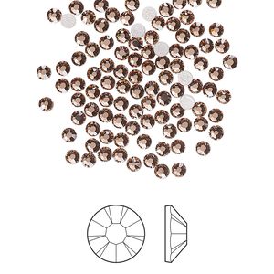 Flat back 1pkg1440, dusty rose foil back Preciosa MAXIMA Czech crystal hotfix rhinestone, 2.3-2.5mm chaton rose round SS8