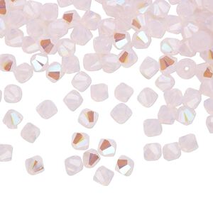 Bead 1440pk rose water opal shimmer, Swarovski&reg; 4mm XILION bicone 5328